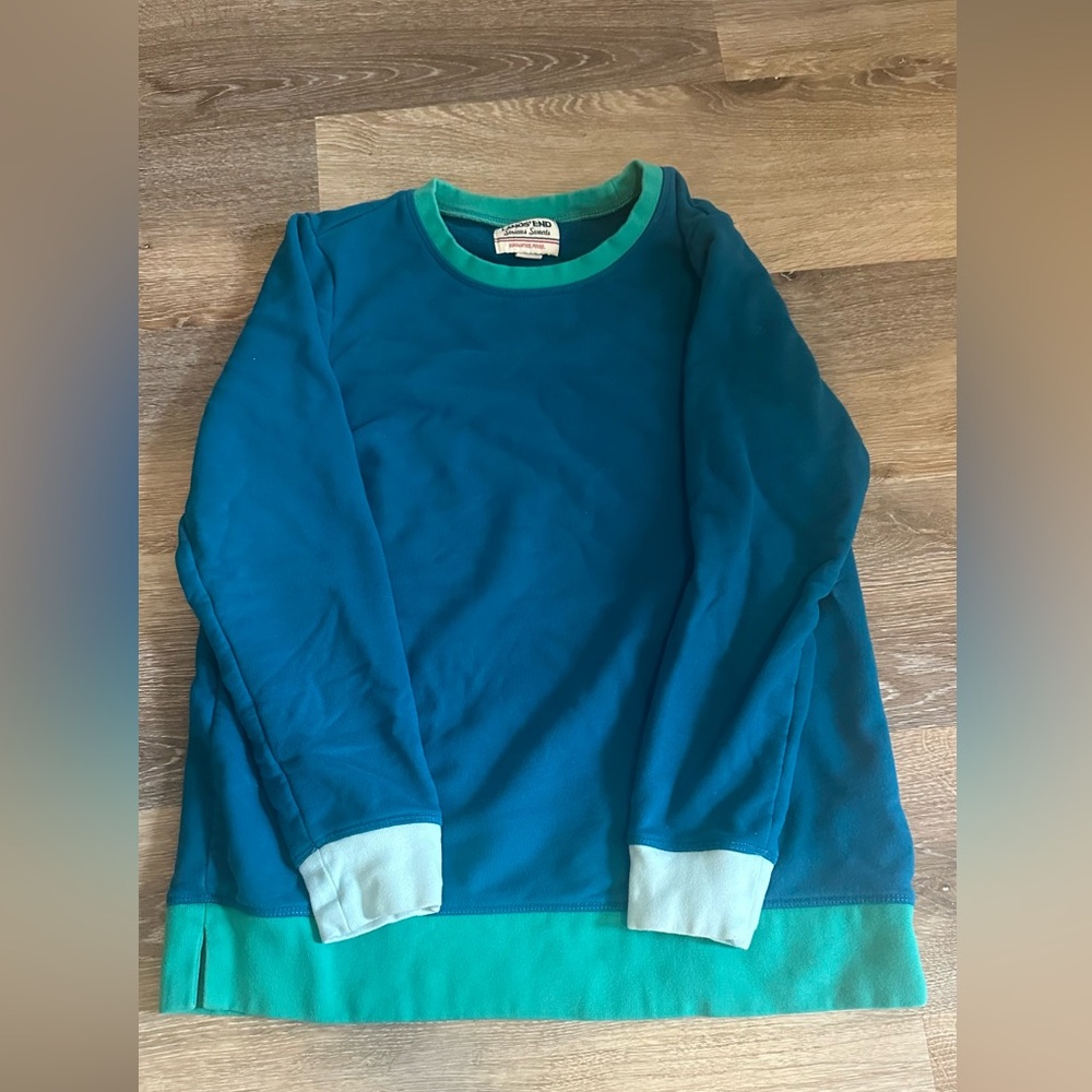 vintage lands end pullover crewneck blue